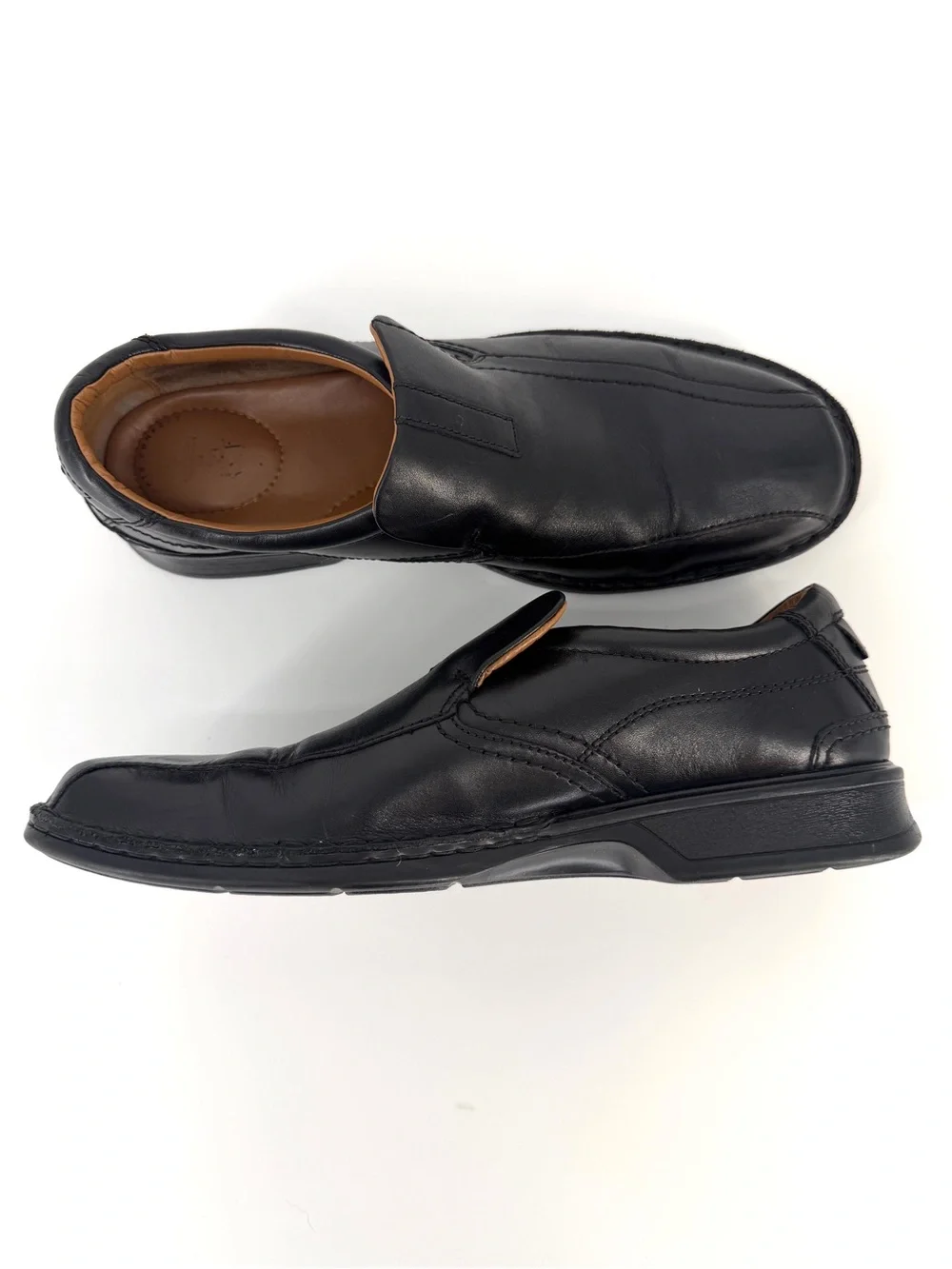 Clarks Escalade Step Leather Comfort Loafers 13 Airline Crew Business Casual